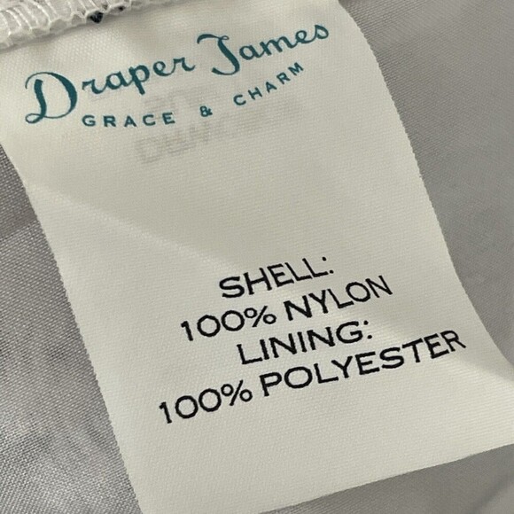 NWT $250 DRAPER JAMES Black & White Floral Lace midi a-line Dress size 10 - Picture 12 of 12